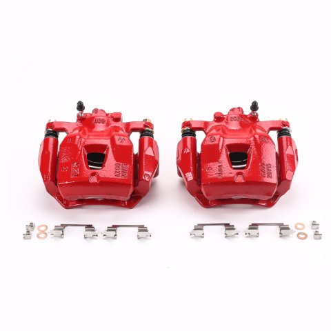 PowerStop Performance Powdercoated Brake Calipers S1974 Caliper, Performance, Stock, Cast Iron, Red Powdercoated, Lexus, Toyota, Each