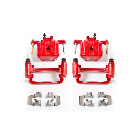 Power Stop 06-12 Mitsubishi Eclipse Rear Red Calipers w/Brackets - Pair
