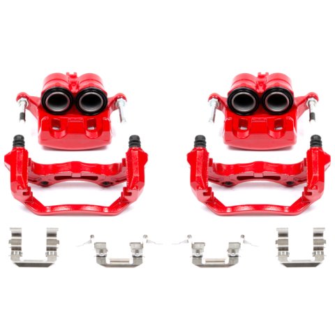 Power Stop 05-07 Infiniti G35 Front Red Calipers w/Brackets - Pair