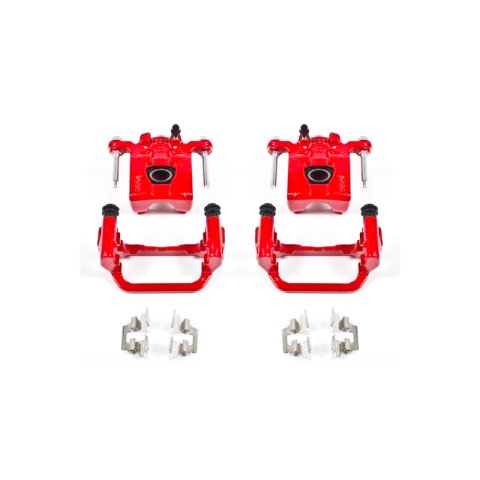 Power Stop 07-12 Nissan Altima Rear Red Calipers w/Brackets - Pair