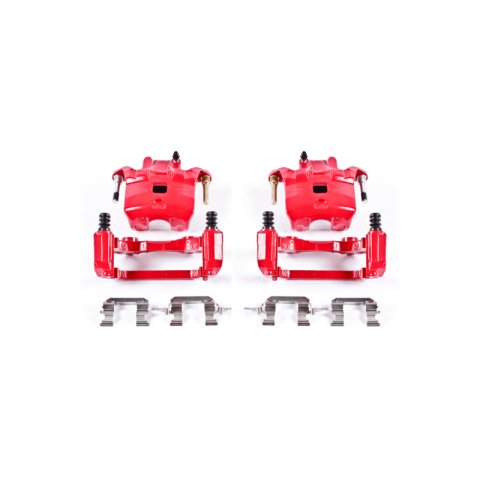 Power Stop 02-04 Infiniti I35 Front Red Calipers w/Brackets - Pair