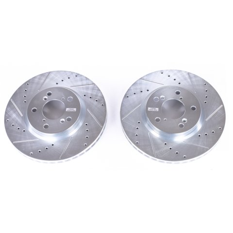 Power Stop 06-14 Honda Ridgeline Front Evolution Drilled & Slotted Rotors - Pair