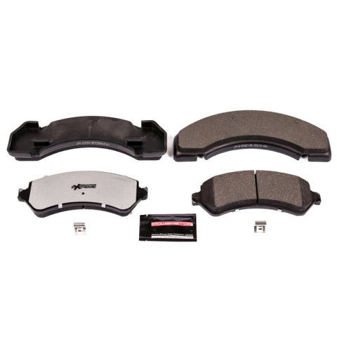 PowerStop Z36 Truck and Tow Brake Pads Hardware Kits Z36-184 Pads, Kit, Carbon Fiber Ceramic Pads, Z36, Shims, Chevy, GMC, International, Workhorse, Set