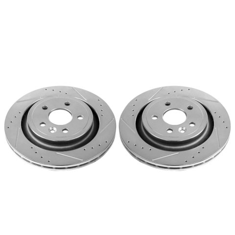Power Stop 11-18 Volvo S60 Rear Evolution Drilled & Slotted Rotors - Pair
