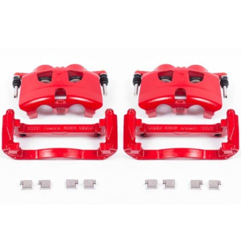Power Stop 12-19 Ford F-150 Front Red Calipers w/Brackets - Pair