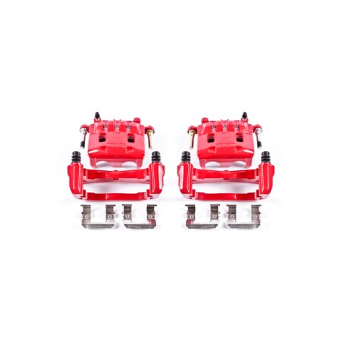 Power Stop 16-17 Subaru Crosstrek Front Red Calipers w/Brackets - Pair