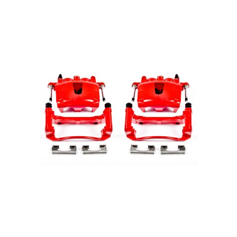 Power Stop 06-10 Jeep Commander Front Red Calipers w/Brackets - Pair