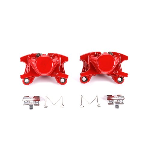 PowerStop Performance Powdercoated Brake Calipers for 2001-2005 IS300 - S2838 Calipers, Red Calipers, Stock Series, Cast Iron, Red Powdercoated, Rear, Lexus, Pair
