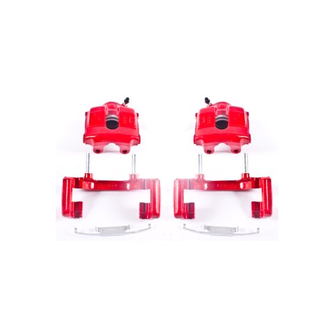 Power Stop 01-05 BMW 320i Front Red Calipers w/Brackets - Pair