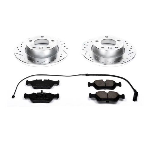 PowerStop Z23 Evolution Sport Brake Upgrade Kits for 1995-1999 318TI, 1996-1998 Z3 - K590 Rotors/Pads, Cross-Drilled/Slotted, Iron, Zinc Dichromate Plated, Front, BMW, Kit