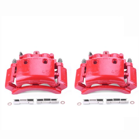Power Stop 01-02 Dodge Ram 2500 Rear Red Calipers w/Brackets - Pair