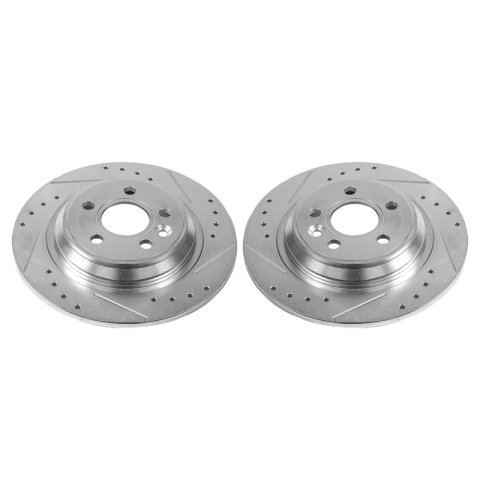 Power Stop 11-15 Volvo S60 Rear Evolution Drilled & Slotted Rotors - Pair