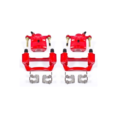 Power Stop 09-13 Subaru Forester Rear Red Calipers w/Brackets - Pair