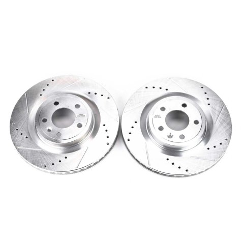Power Stop 11-14 Ford Mustang Front Evolution Drilled & Slotted Rotors - Pair