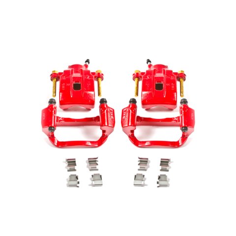 Power Stop 08-15 Toyota Sequoia Rear Red Calipers w/Brackets - Pair