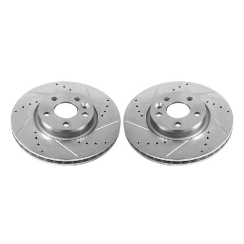 Power Stop 12-15 Land Rover Range Rover Evoque Front Evolution Drilled & Slotted Rotors - Pair
