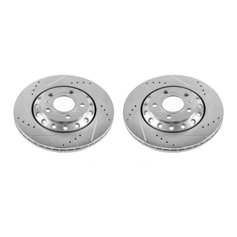 Power Stop 03-10 Audi A8 Quattro Rear Evolution Drilled & Slotted Rotors - Pair