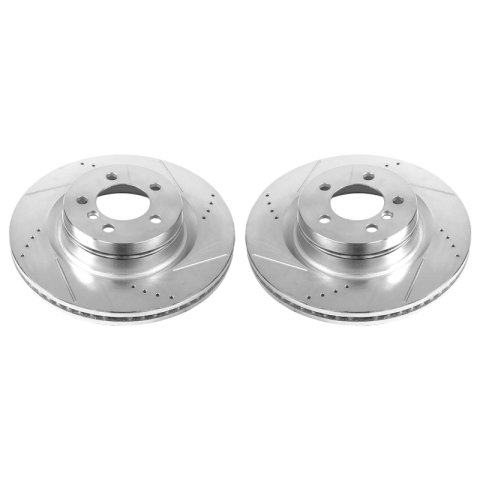 Power Stop 06-09 Land Rover Range Rover Front Evolution Drilled & Slotted Rotors - Pair