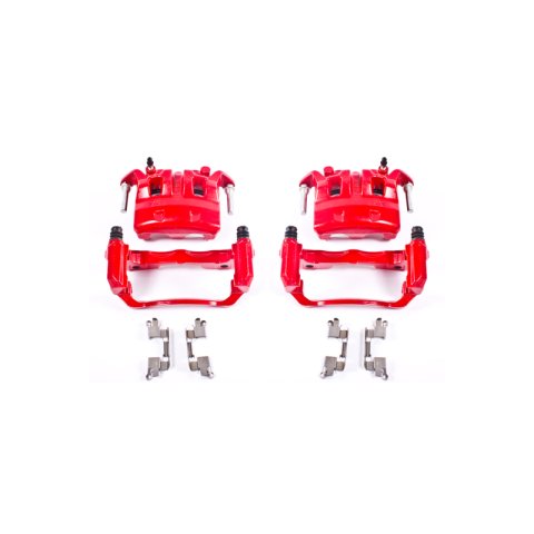 Power Stop 05-18 Nissan Frontier Front Red Calipers w/Brackets - Pair