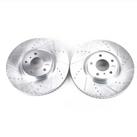 Power Stop 07-08 Infiniti G35 Front Evolution Drilled & Slotted Rotors - Pair