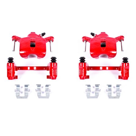 Power Stop 08-09 Buick Allure Rear Red Calipers w/Brackets - Pair