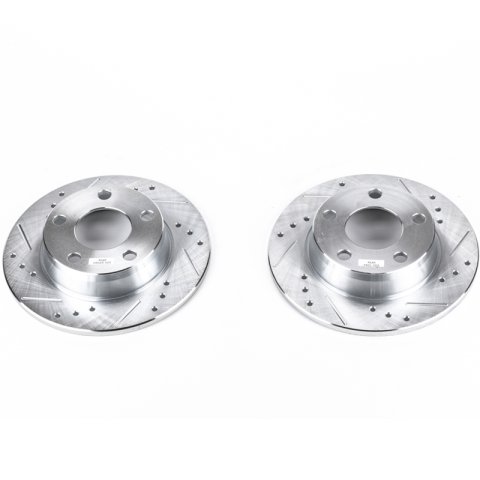 Power Stop 98-04 Audi A6 Quattro Rear Evolution Drilled & Slotted Rotors - Pair