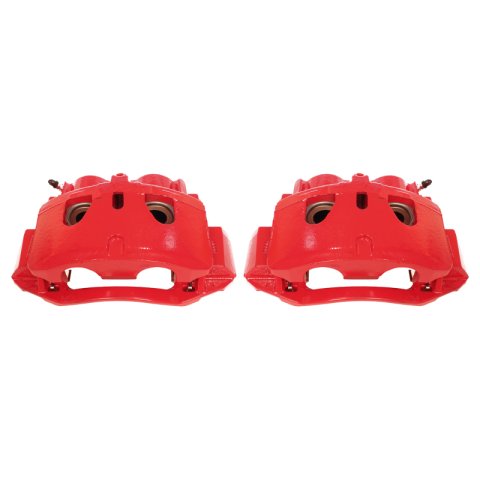 Power Stop 11-19 Chevrolet Silverado 2500 HD Front Red Calipers w/Brackets - Pair