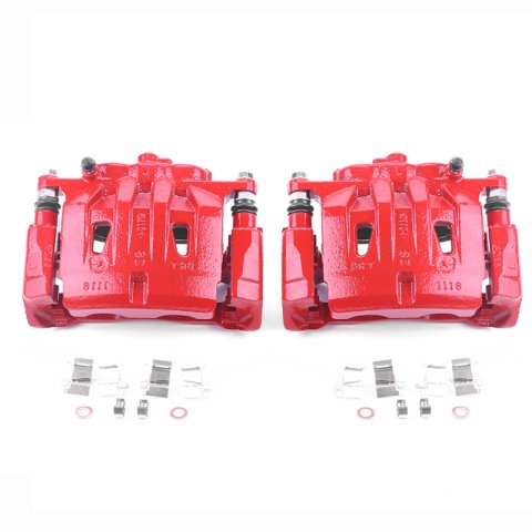 PowerStop Performance Powdercoated Brake Calipers S6274 Caliper, Performance, Stock, Cast Iron, Red Powdercoated, Lexus, Toyota, Each