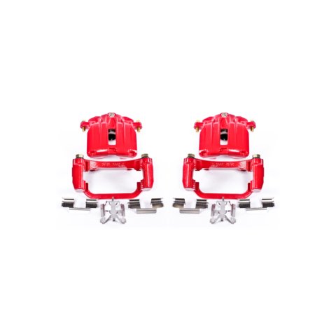 Power Stop 04-05 Cadillac DeVille Rear Red Calipers w/Brackets - Pair