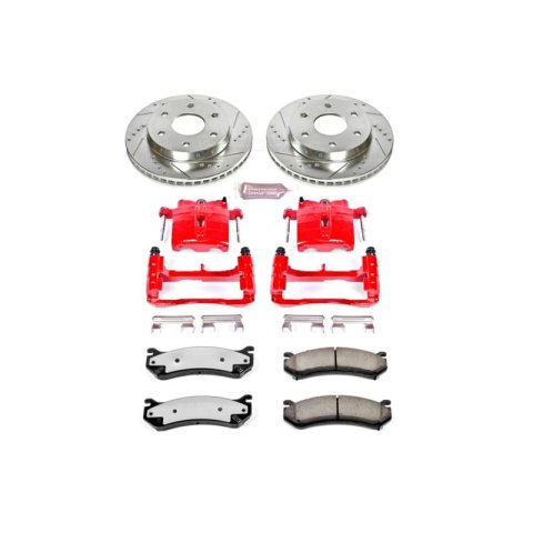 Power Stop 02-06 Cadillac Escalade Front Z36 Truck & Tow Brake Kit w/Calipers (1x psbS4728, 1x psbK2009-36)