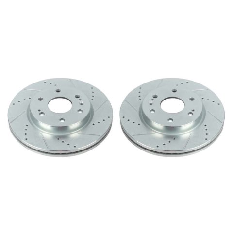 Power Stop 19-20 Chevrolet Silverado 1500 Front Evolution Drilled & Slotted Rotors - Pair