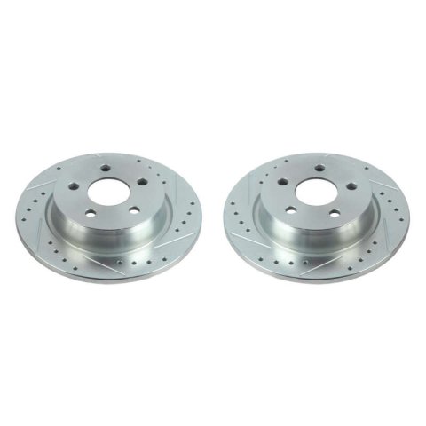 Power Stop 18-20 Ford Transit Connect Rear Evolution Drilled & Slotted Rotors - Pair