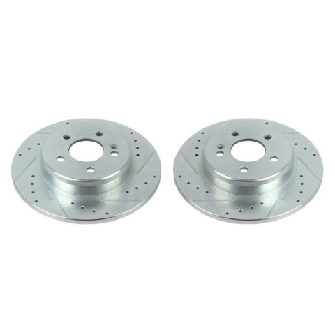 Power Stop 17-18 Mercedes-Benz C300 Rear Evolution Drilled & Slotted Rotors - Pair