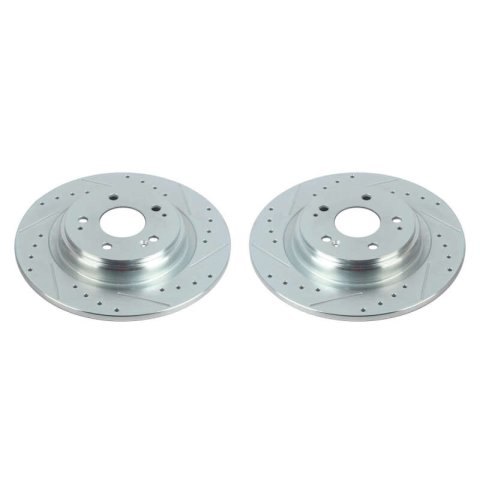 Power Stop 17-20 Acura MDX Rear Evolution Drilled & Slotted Rotors - Pair