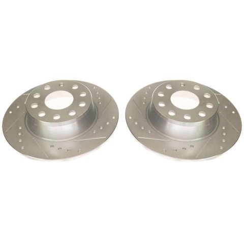 Power Stop 2019 Volkswagen Jetta Rear Evolution Drilled & Slotted Rotors - Pair