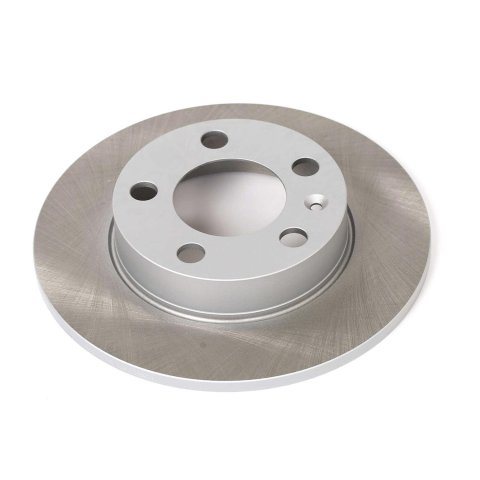 PowerStop Coated Hat and Edge Rotors EBR618SCR Brake Rotor, Rotor, Solid Surface, Iron, Gray/Silver Coated, 9.13 in. O.D., Rear, Audi, Volkswagen, Each
