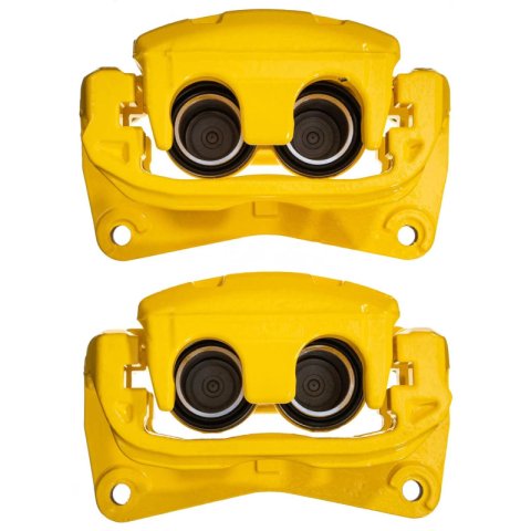 PowerStop Performance Powdercoated Brake Calipers for 2017-2020 86, 2013-2020 BRZ, 2013-2016 FR-S - S7084YLW Calipers, Powdercoated, Remanufactured, Stock Series, Cast Iron, Yellow, 2-piston, Front, Scion, Subaru, Toyota, Pair