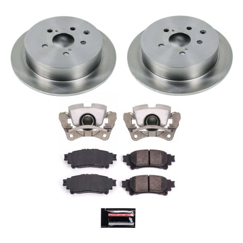 PowerStop Z17 Evolution Plus Stock Replacement Brake Kits with Calipers KCOE5864 Disc Kit, Replacement, Remanufactured, Rear, Solid Surface Rotors, 1-piston Calipers, Pads, Lexus, Toyota, Kit