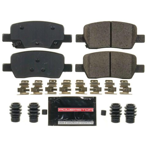 PowerStop Z23 Evolution Sport Brake Pads and Hardware Kits Z23-2381 Pads, Kits, Carbon Fiber Ceramic Pads, Z23, Shims, for Hyundai, for Kia, Set