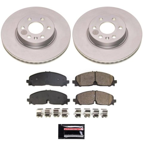 PowerStop Z17 Evolution Plus GEOMET Coated Brake Kits for 2021-2022 CANYON, COLORADO - CRK8741 Rotor and Pad Combos, Coated, Solid Surface Rotors, Ceramic Pads, Front, Chevrolet, GMC, Kit