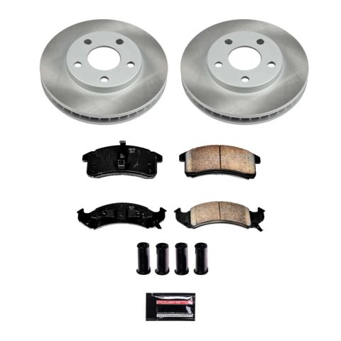 PowerStop Z17 Evolution Plus Semi-Coated Rotor Brake Kits SC1532 and Pad Combo, Semi-Coated, Front, Solid Surface Rotors, Ceramic Pads, Buick, Cadillac, Chevy, Olds, Pontiac, Kit