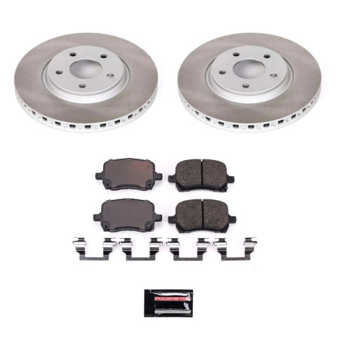 PowerStop Z17 Evolution Plus Semi-Coated Rotor Brake Kits SC1610 and Pad Combo, Semi-Coated, Front, Solid Surface Rotors, 11.65 in. O.D., Ceramic Pads, Chevrolet, Pontiac, Saturn, Kit