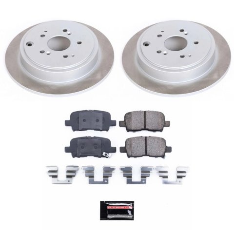 PowerStop Z17 Evolution Plus Semi-Coated Rotor Brake Kits for 2001-2006 MDX, 2003-2008 PILOT - SC2382 and Pad Combo, Semi-Coated, Rear, Solid Surface Rotors, Ceramic Pads, use on Acura®, use on Honda®, Kit
