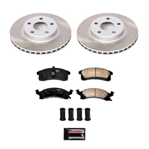 PowerStop Z17 Evolution Plus Semi-Coated Rotor Brake Kits SC3156 and Pad Combo, Semi-Coated, Front, Solid Surface Rotors, Ceramic Pads, Buick, Chevrolet, Oldsmobile, Pontiac, Kit