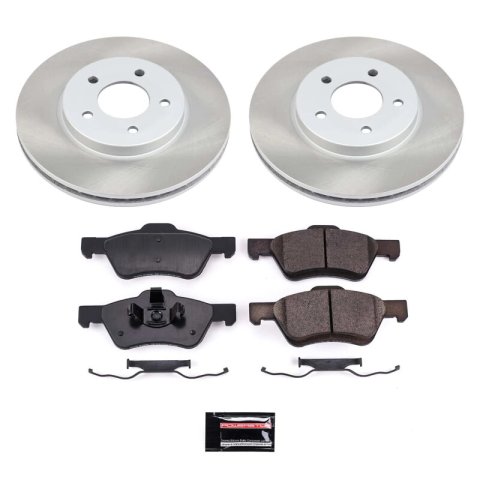 PowerStop Z17 Evolution Plus Semi-Coated Rotor Brake Kits for 2008-2010 ESCAPE, MARINER, TRIBUTE - SC4581 and Pad Combo, Semi-Coated, Front, Solid Surface Rotors, 11.92 in. O.D., Ceramic Pads, Ford, Mazda, Mercury, Kit
