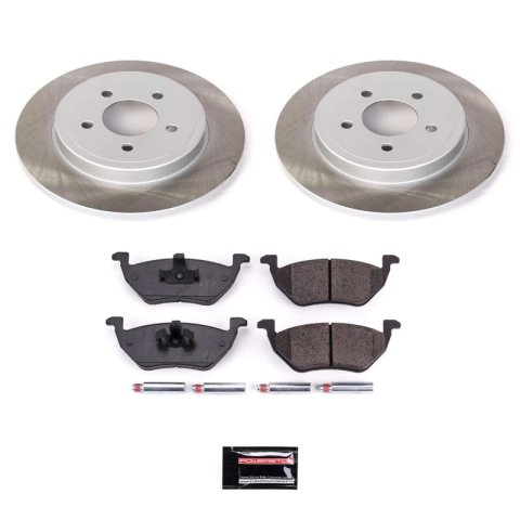 PowerStop Z17 Evolution Plus Semi-Coated Rotor Brake Kits for 2005-2008 ESCAPE, MARINER, TRIBUTE - SC4585 and Pad Combo, Semi-Coated, Rear, Solid Surface Rotors, Ceramic Pads, Ford, Mazda, Mercury, Kit