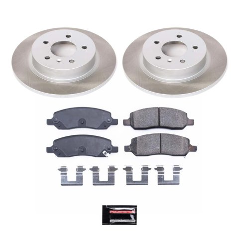 PowerStop Z17 Evolution Plus Semi-Coated Rotor Brake Kits for 2006-2011 DTS, LUCERNE - SC4658 and Pad Combo, Semi-Coated, Rear, Solid Surface Rotors, 11.50 in. O.D., Ceramic Pads, Buick, Cadillac, Kit