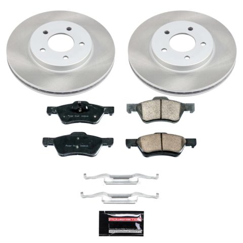 PowerStop Z17 Evolution Plus Semi-Coated Rotor Brake Kits for 2010-2012 ESCAPE, 2010-2011 MARINER, 2010 TRIBUTE - SC5572 and Pad Combo, Semi-Coated, Front, Solid Surface Rotors, 11.92 in. O.D., Ceramic Pads, Ford, Mazda, Mercury, Kit