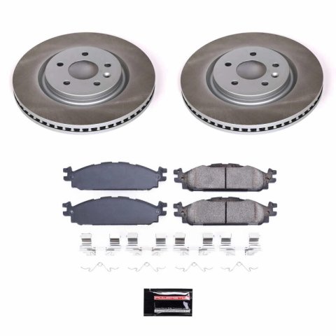PowerStop Z17 Evolution Plus Semi-Coated Rotor Brake Kits SC5583 and Pad Combo, Semi-Coated, Front, Solid Surface Rotors, 12.80 in. O.D., Ceramic Pads, Ford, Lincoln, Kit
