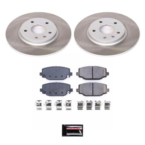 PowerStop Z17 Evolution Plus Semi-Coated Rotor Brake Kits SC5961 and Pad Combo, Semi-Coated, Rear, Solid Surface Rotors, Ceramic Pads, Chrysler, Dodge, Ram, Volkswagen, Kit